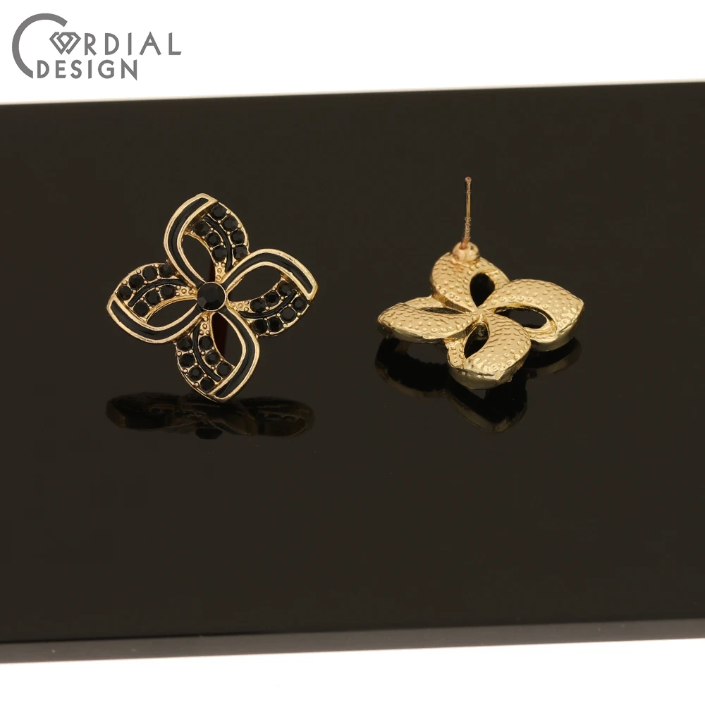 

Cordial Design 50Pcs 22*22MM Jewelry Accessories/Earring Findings/Paint Effect/Flower Shape/Hand Made/Rhinestone Earrings Stud