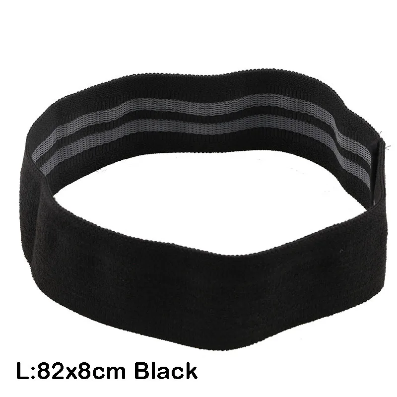 L Black Противоскользящие хлопковые набедренные Эспандеры для упражнений для йоги, растяжки, тренировок, фитнеса, тренировок - Цвет: L Black