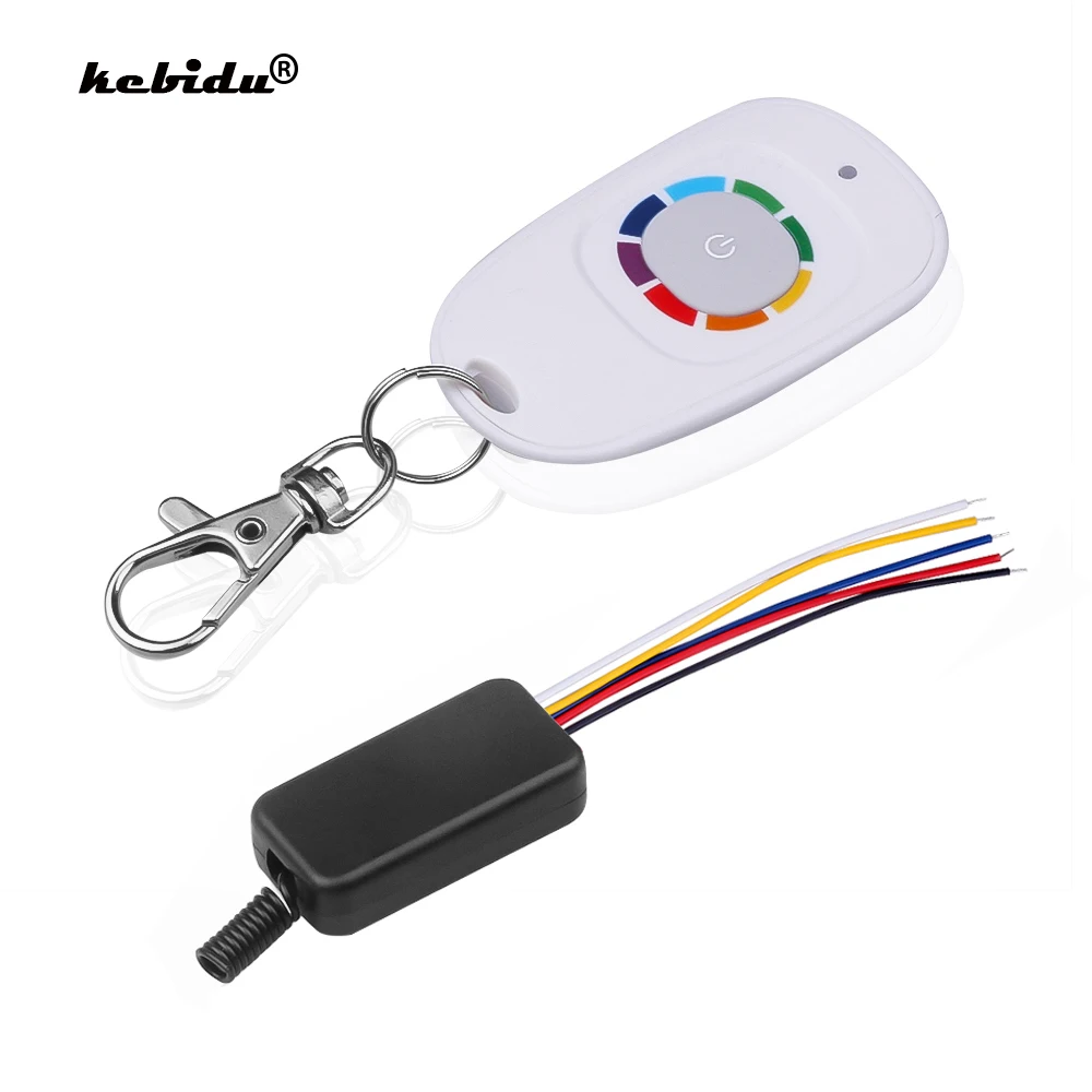 Kebidu 5V 12V Беспроводной Управление Светодиодный светильник 1CH RF триггерный