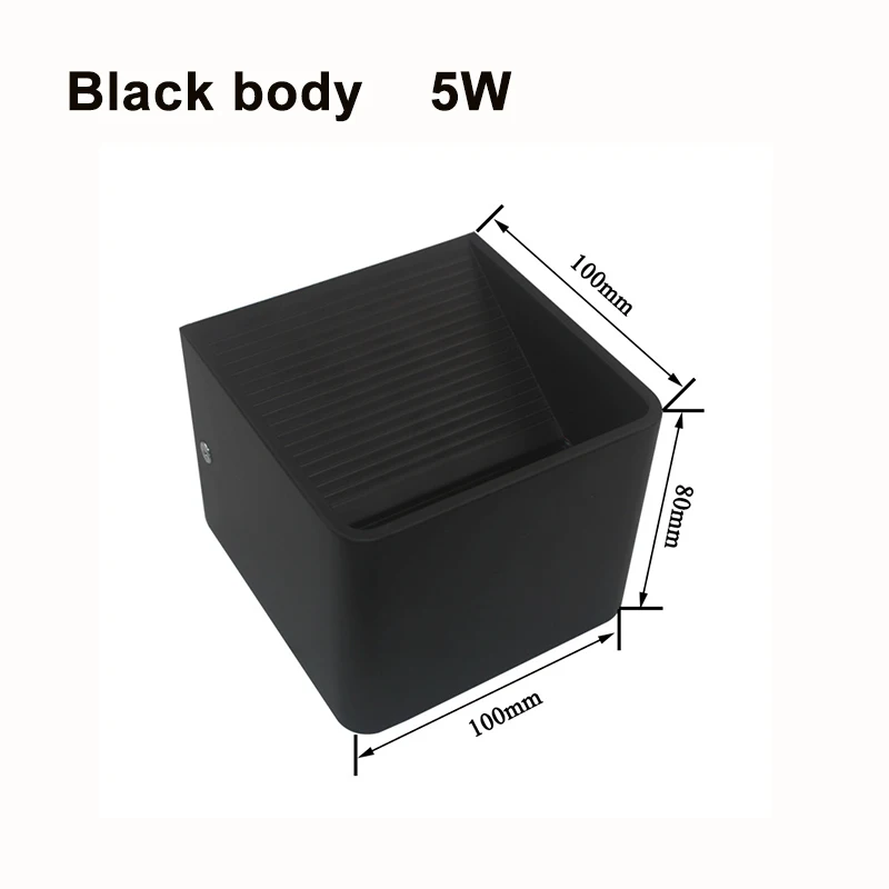 A-Black body-5W RGB светодиодный настенный светильник эффект с пультом дистанционного управления настенный светильник красочные Wandlamp для вечерние бар лобби ктв украшение дома ZBD0025 - Цвет абажура: A-Black body-5W