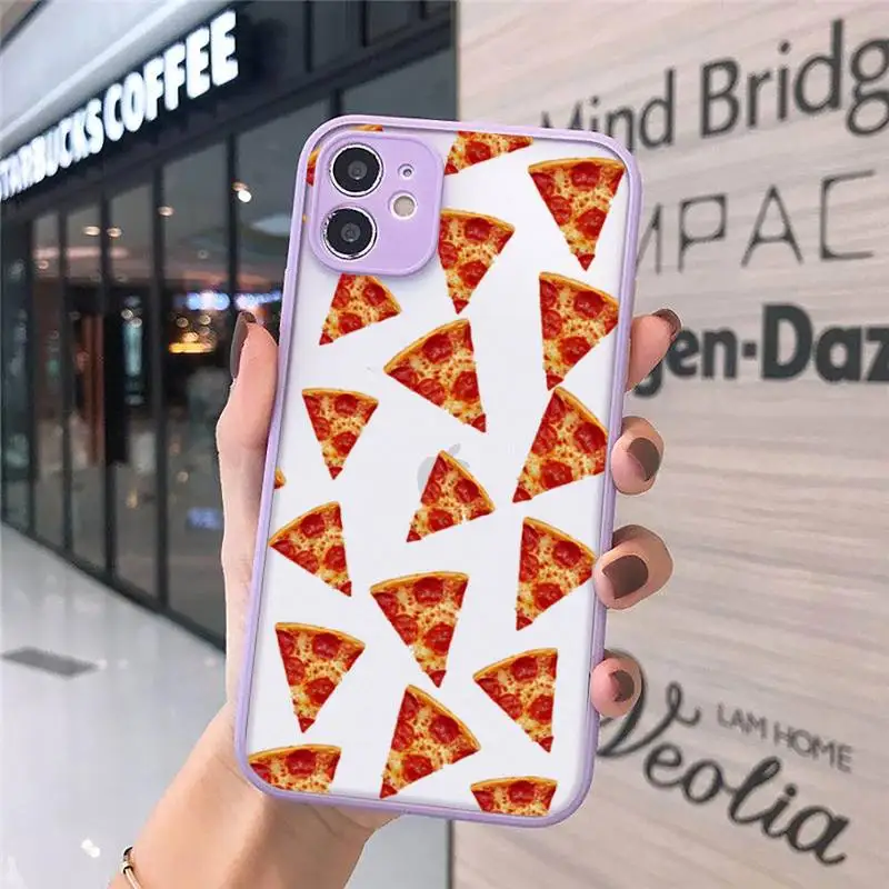 

Pizza hamburger delicious food Phone Case matte transparent For iphone 7 8 11 12 plus mini x xs xr pro max cover