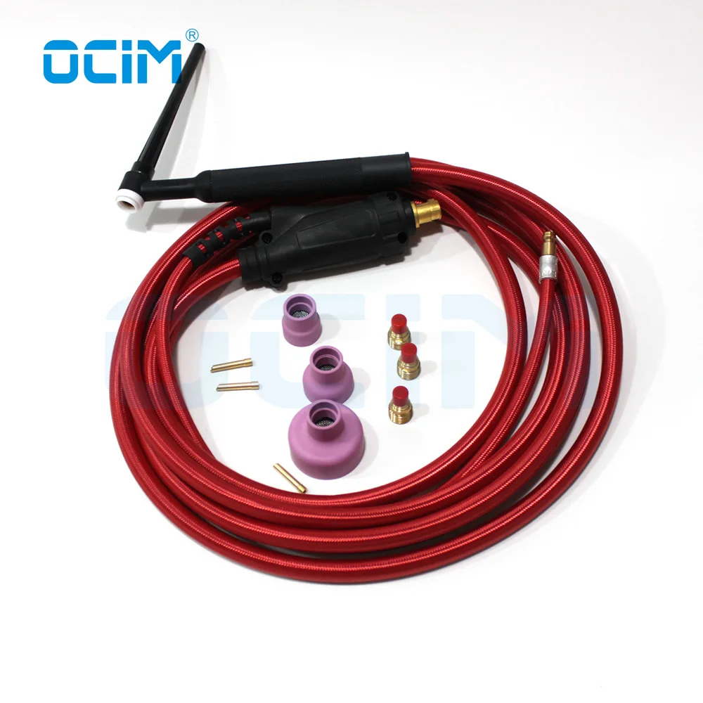 WP-9F WP-9 WP-9V WP-9FV и формирующая листы для кровли 4 м красный супер мягкие шланг плетеный четырехтактный двигатель с воздушные охлаждением выполните TIG фонарь 35-70 разъем