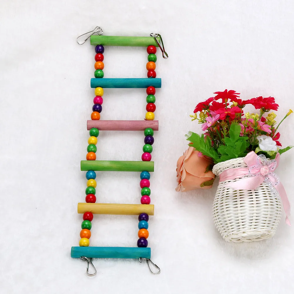 Модные практичные прочные качели для птиц деревянный мост лестница подъем