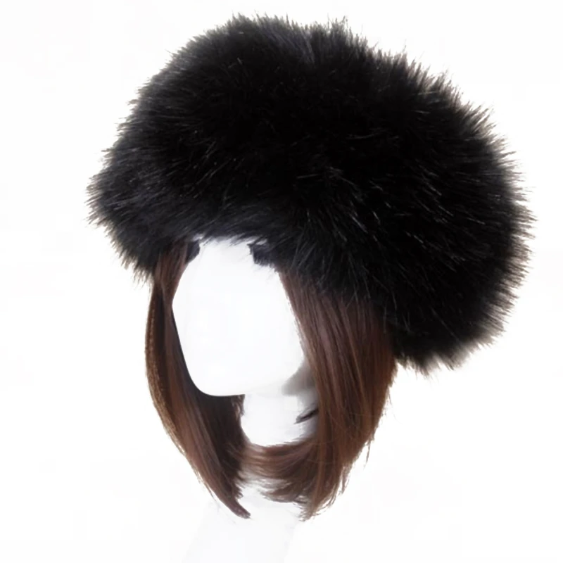 

Women Autumn Winter Imitation Fur Thick Hat Warm Hat Female Fake Fox Fur Plush Hats Elegant Soft Fluffy Bomber Hats New