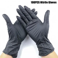 100pcs black disposable nitrile gloves for tattoo kitchen mechanic laboratory safety waterproof tattoo nitrile gloves