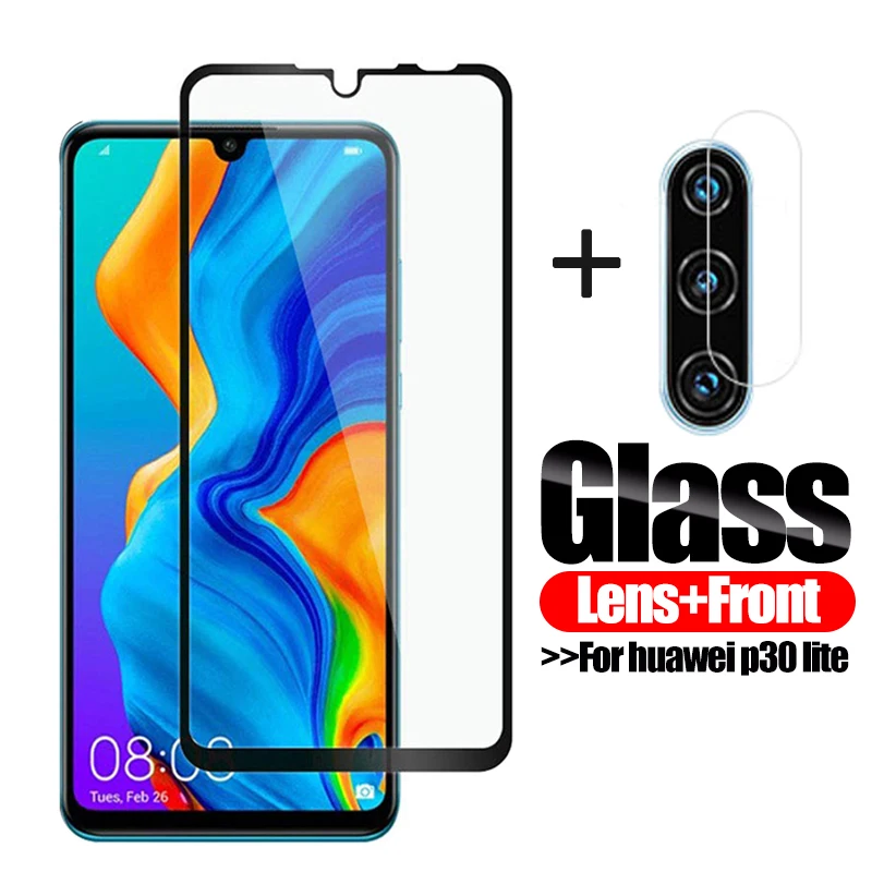 

2-in-1 Protective Glass For Huawei P30 lite Camera screen Protector on huawey P30lite P 30 light 30lite Lens Film tempered Glas