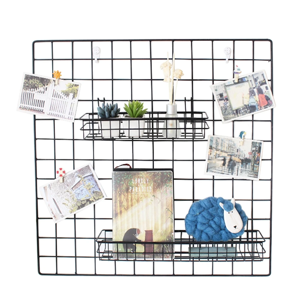 Подвесная корзина Дисплей настенное крепление сетки Панель стеллажная стойка