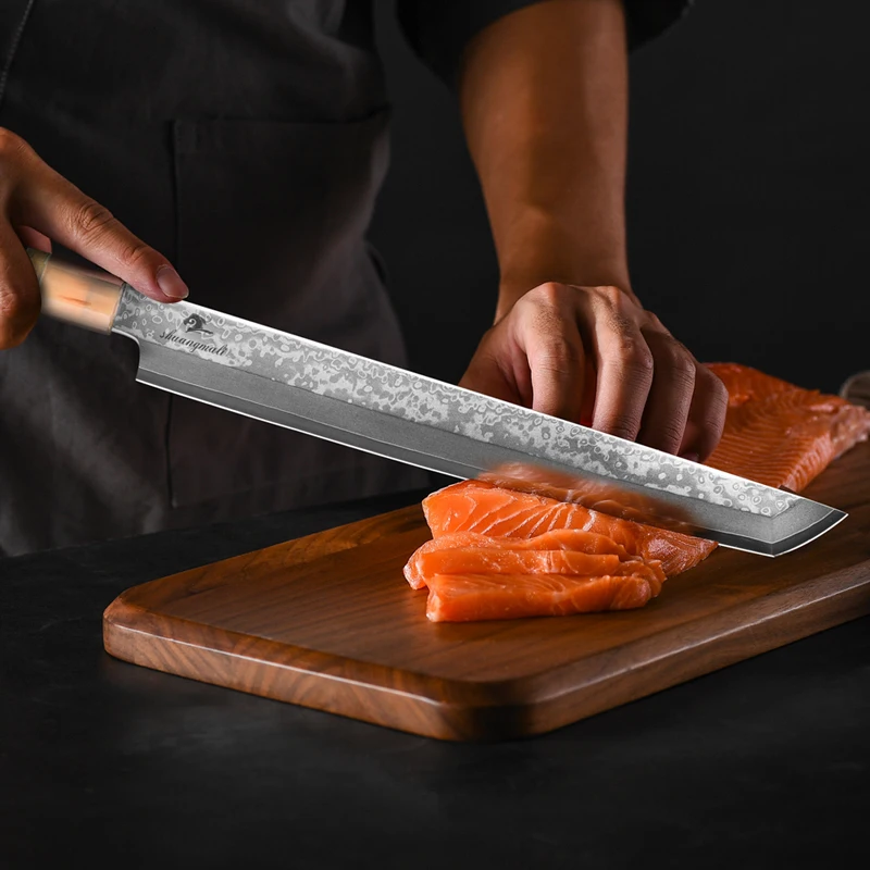 Японский нож сашими 11 дюймов 33 слоя из дамасской стали поварские фильтрующие