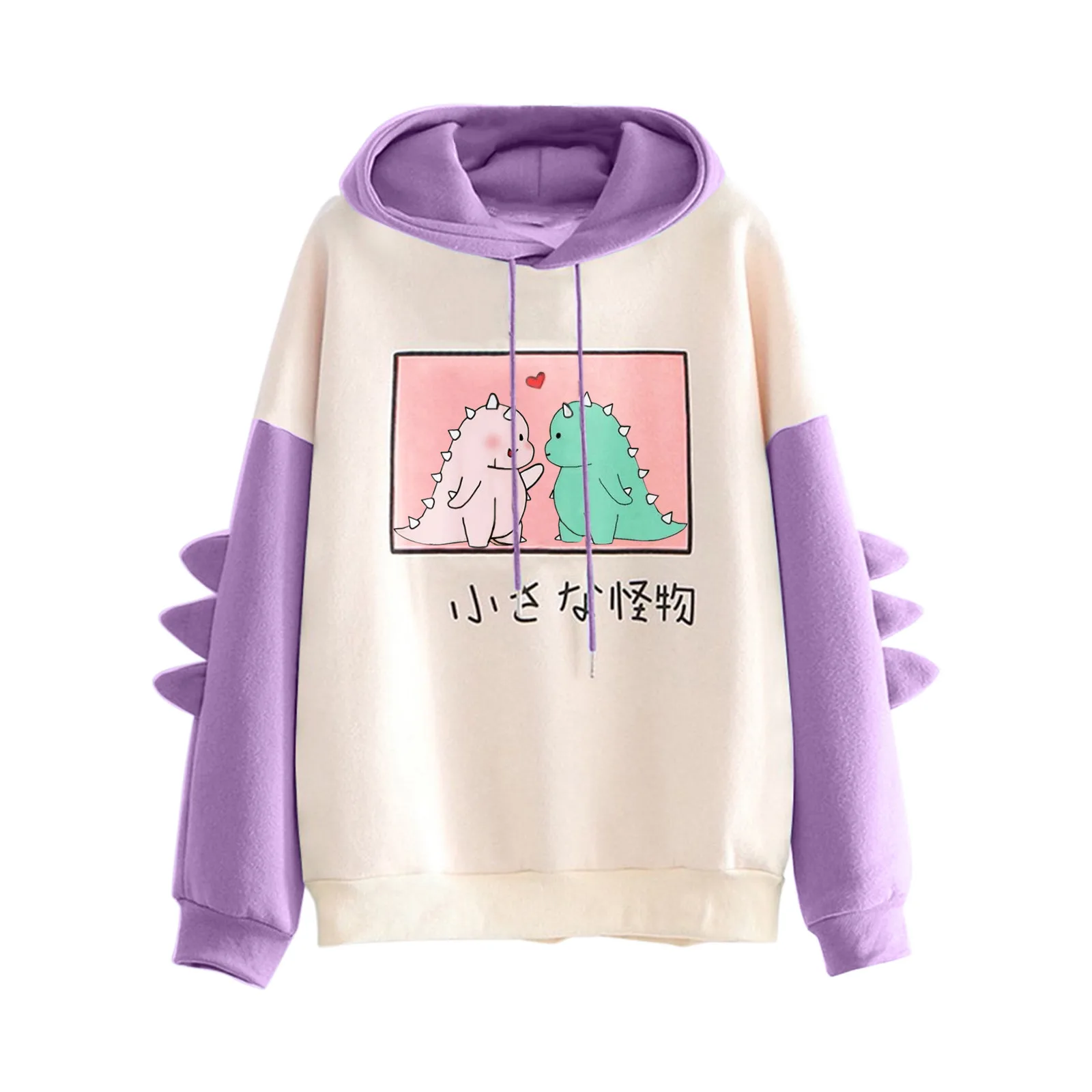 

Dinosaur Cartoon Hoodies Women Fashion Sweatshirt Casual Print Korean Style Sweatshirt Autumn Winter dino hoodie Tops