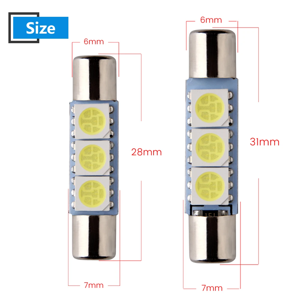 100 шт. 5050 3 SMD 6641 6614F Светодиодная лампа для потолка зеркала под раковину