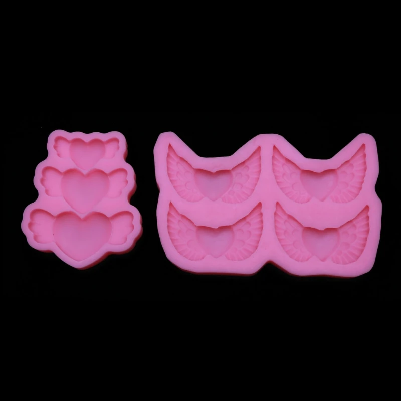 

2Pcs Handmade Heart Wing Silicone Resin Mold Resin Casting Mould Polymer Clay Crafting Resin Epoxy Jewelry Making Tools