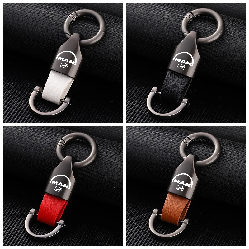 

New keychain for MAN TGX TGM TGATGS TGE Car metal leather key chain With car logo for car keys Creative handmade keychain gift