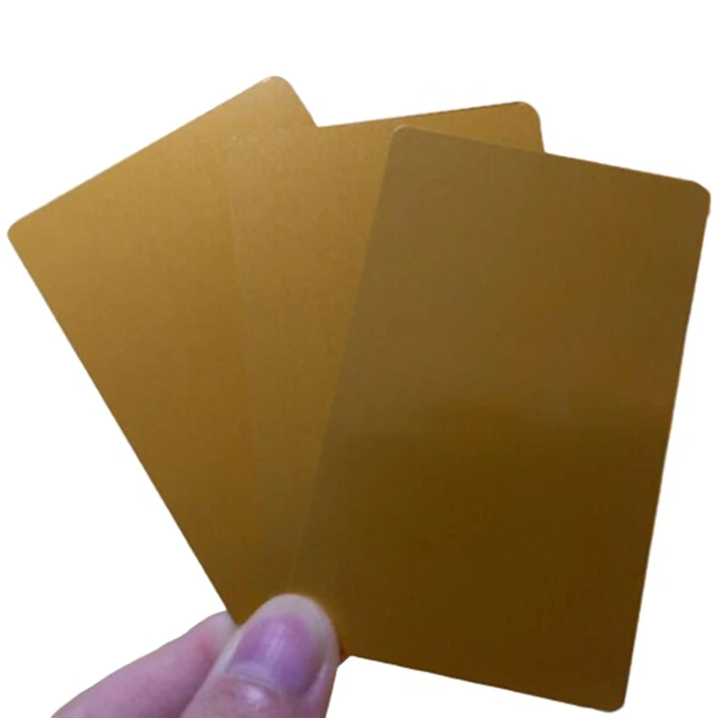 

100Pcs Aluminum Alloy Card Engraved Metal Business Visit Business Card Blank 0.22mm Thickness