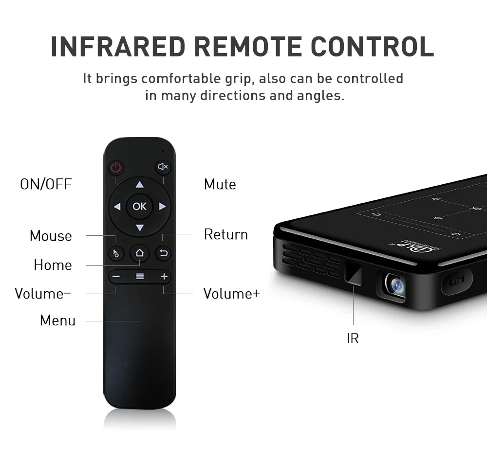 Мультимедийный проектор Vivicine P09 Android 9 0 поддержка 4K Wi-Fi Miracast Airplay с аккумулятором |