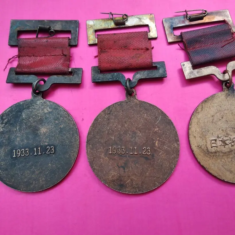 3 PCS Vintage Chinese Medal Military Sort Award Decoration Issue 1933 Years Signed Medals | Дом и сад