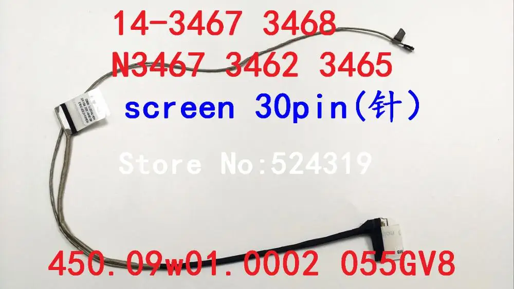 Новый оригинальный ЖК-кабель для ноутбука DELL 14-3467 3468 N3467 3462 3465 450.09w01.0002 055GV8 LVDS