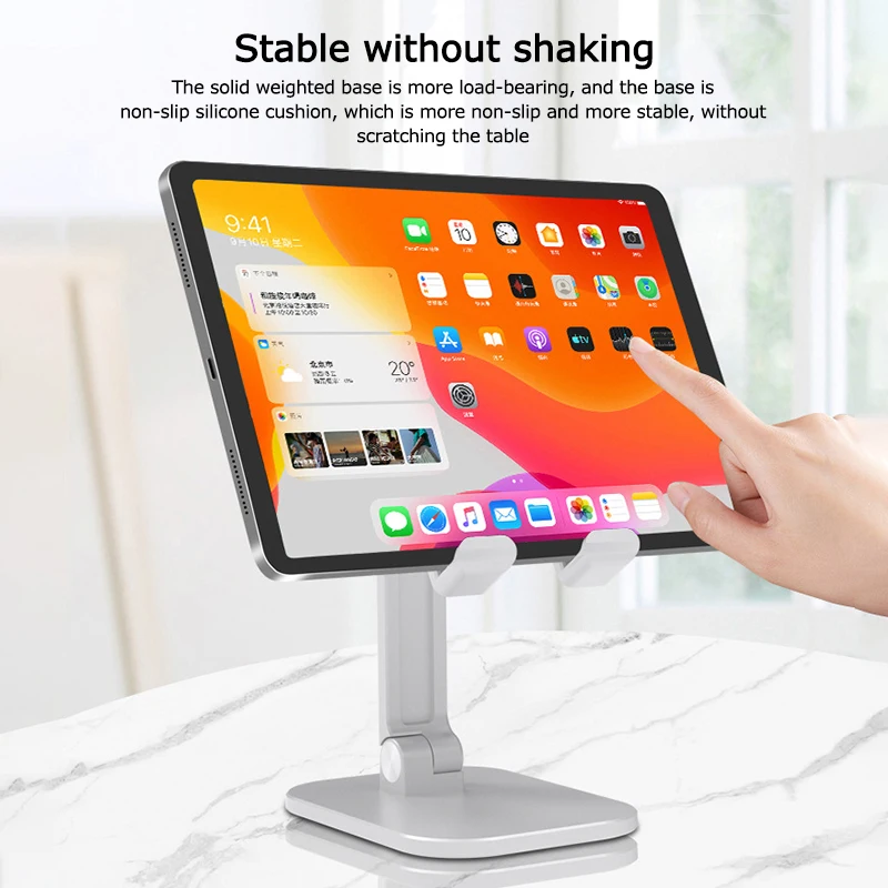 foldable desk mobile phone holder stand for iphone ipad pro tablet flexible metal table desktop adjustable cell smartphone stand free global shipping