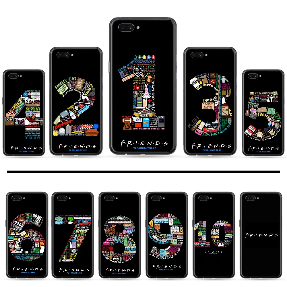 ТВ серии друзья черный мягкий чехол для телефона OPPO A ax 3 5 37 57 59 73 75 83 71 2018 11 1k s