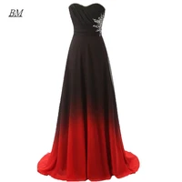 2020 beaded ombre gradient prom dresses sleeves long chiffon formal evening bridesmaid party gown vestidos robes de soiree
