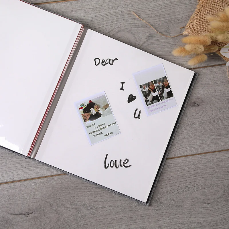 

16 inch DIY Photo Albums Linen Memory Books Birthday Gift Wedding Photo Baby Photo Album Scrapbook Paper Crafts Album Sticker