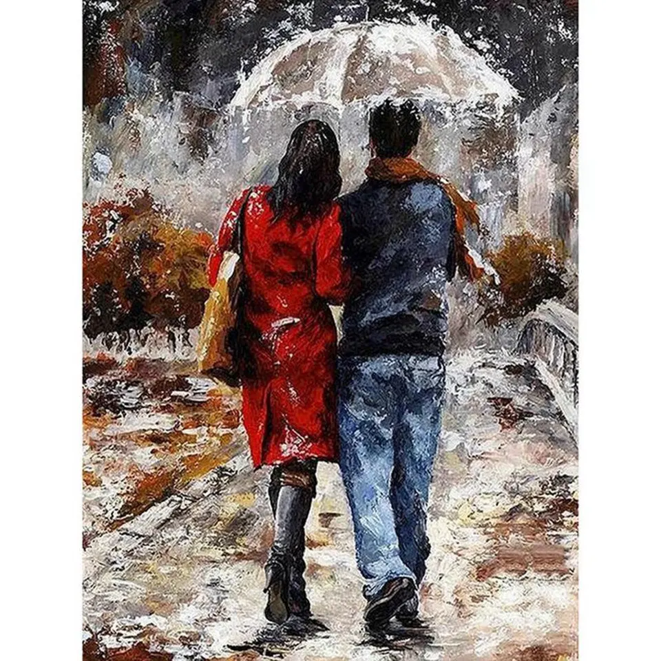 

New home full square/round 5D DIY diamond painting custom portrait lovers back 3D embroidery cross-stitch D home decoration gift