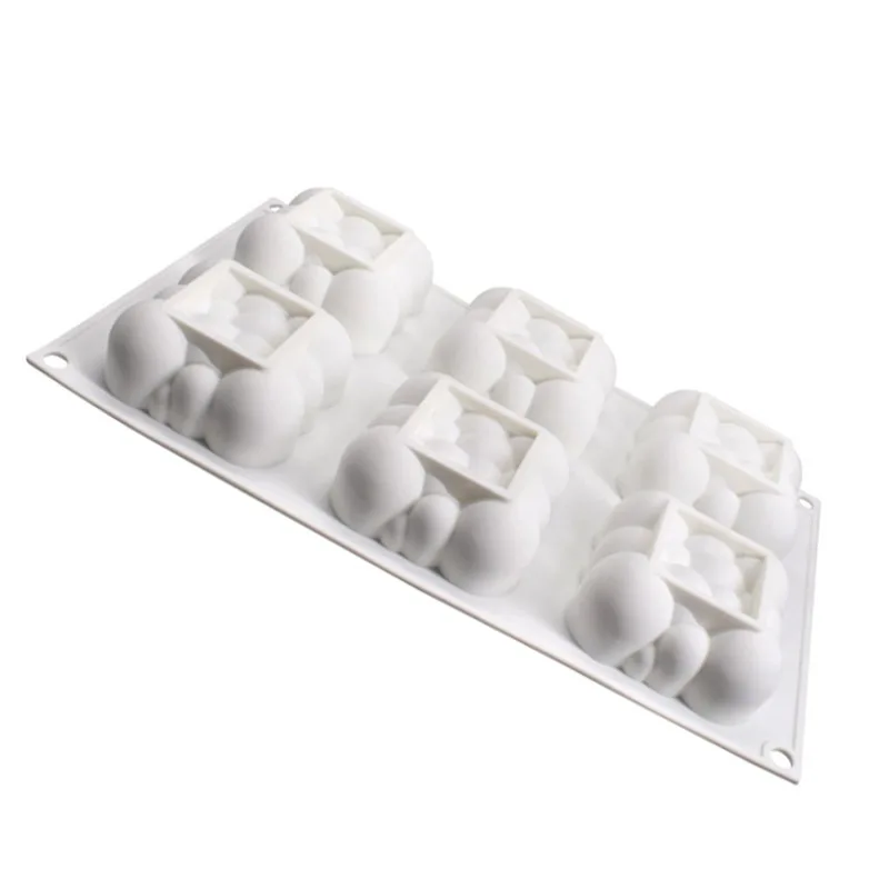 6pcs/set Cloud Large Silicone Mousse Mold 1PC 3D White Square Cake Bubble Dessert Baking tools candy Kitchen Gadgets DIY | Дом и сад