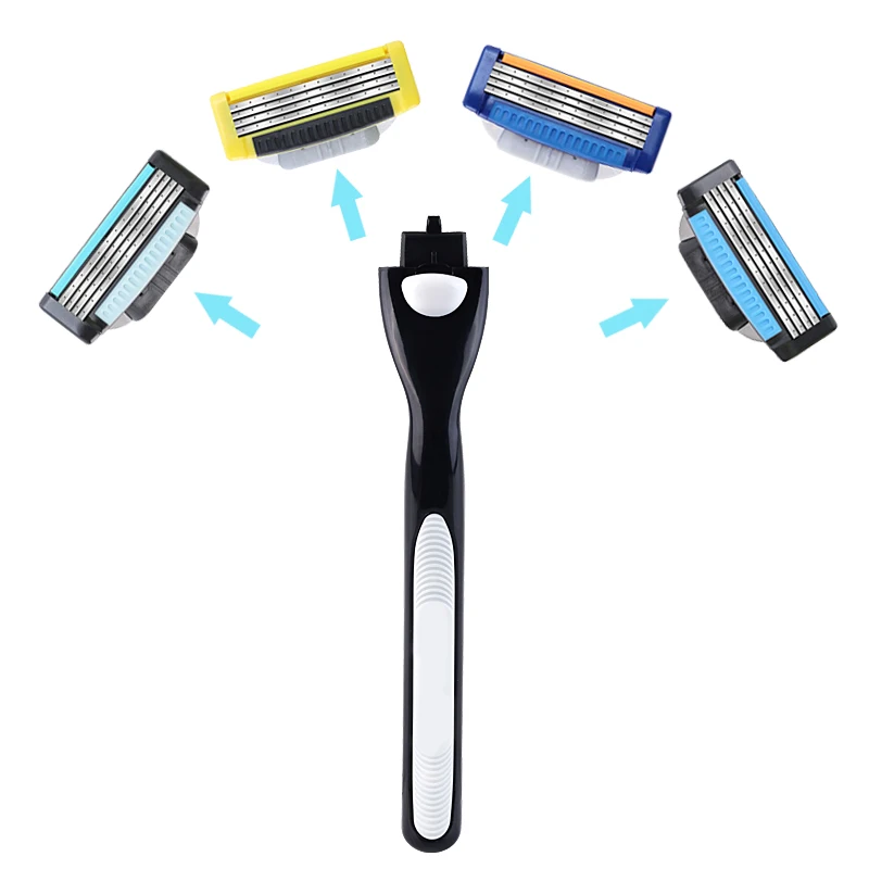 1 ручка + 2 лезвия набор лезвий для мужчин уход за лицом кассеты из нержавеющей