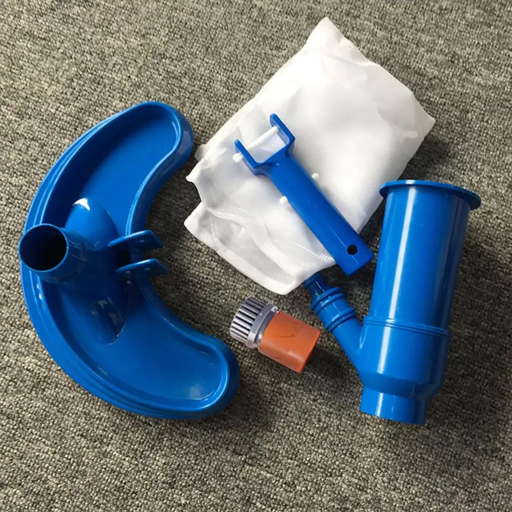 

Portable Pool Vacuums Mini Jet Underwater Cleaner with Mesh Bag Brush Head Handle Hose Connector Cleaning Small Swimming