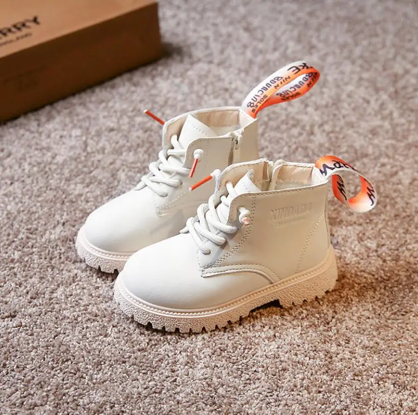 

Size 26-36 Kids Anti-slippery Mid-cut Short Boots Baby Lightweight Casual Shoes Child Footwear Girls Wear-resistant Martin Boots