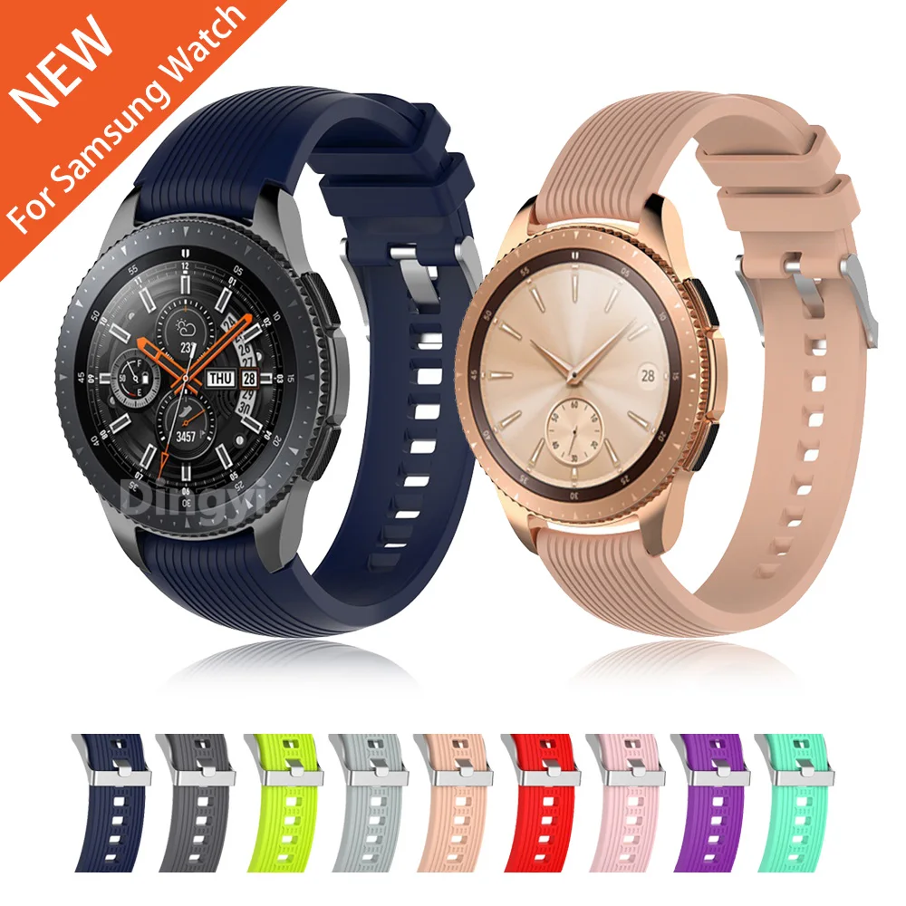 

For Samsung Galaxy watch 20/22mm Silicone Strap 42/46mm Gear S3 S2 Classic Band for Amazfit GTR/Huawei Watch 2 GT bracelet belt