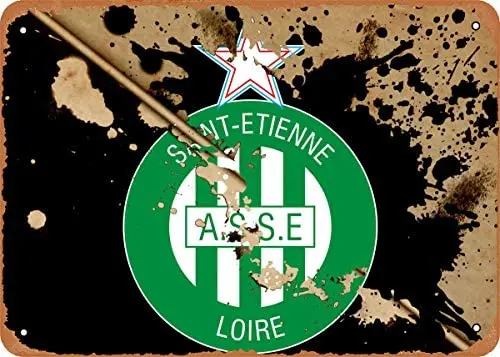 

Metal Sign - As Saint Étienne AS Saint Etienne - 8 x 12 Vintage Look Tin Plate