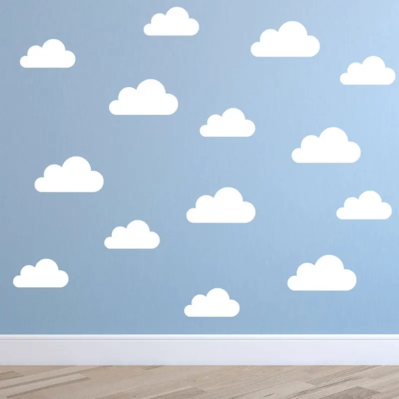 Набор из 31 шт. милые наклейки на стену с облаками виниловый домашний декор для