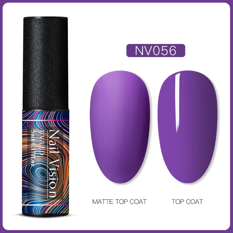 S06651 Nail Vision 60 цветов Матовый УФ-гель для ногтей 5 мл чистый цвет матовое верхнее покрытие Впитывающее полуперманентный Гель-лак для ногтей - Цвет: S06651