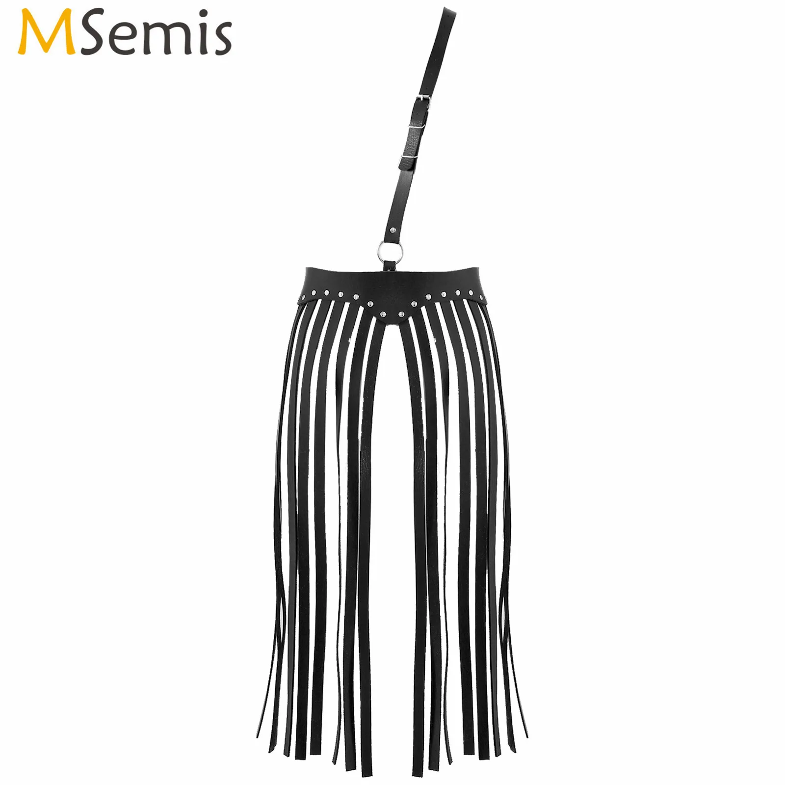 

Женская Регулируемая юбка-пояс с бахромой и кисточками, юбки для Хэллоуина и косплея, костюм для ночного клуба в стиле панк-рок