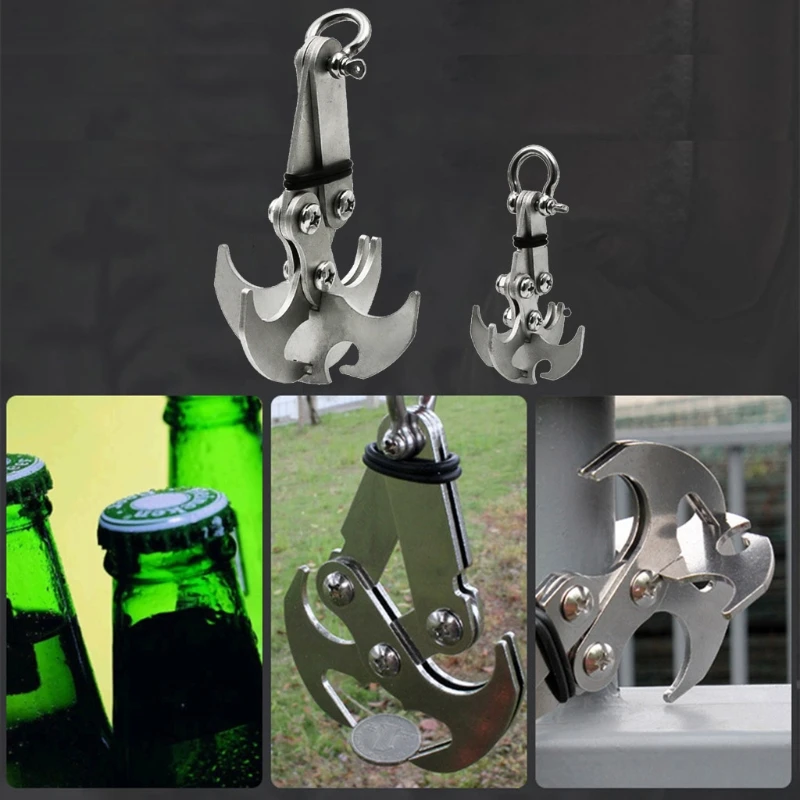 

Folding Gravity Grab Hook Outdoor Rock Climbing Rescue Claw Survival Stainless Steel Mountaineering Hook Tool