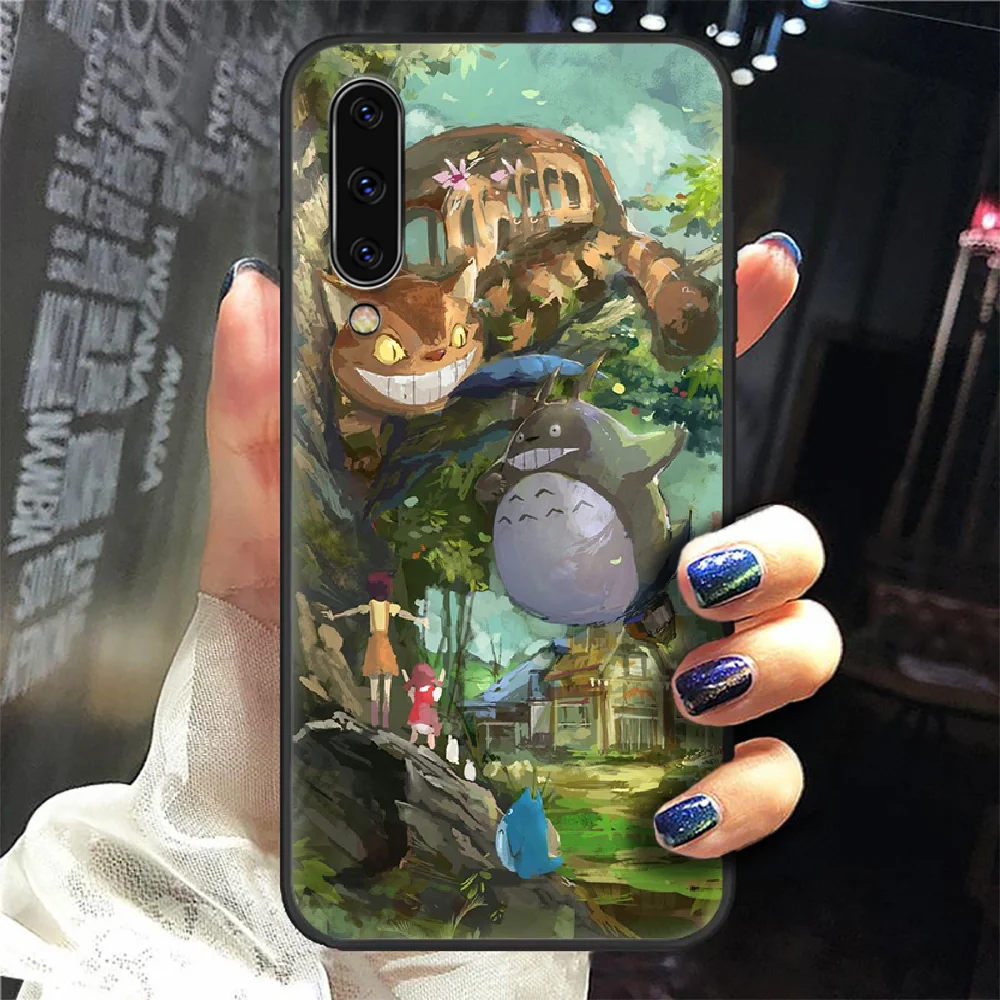 

Tonari no Totoro Miyazaki Hayao Phone Case Cover For Samsung Galaxy A10 A20 A30 E A40 A50 A51 A70 A71 J 5 6 7 8 S black coque