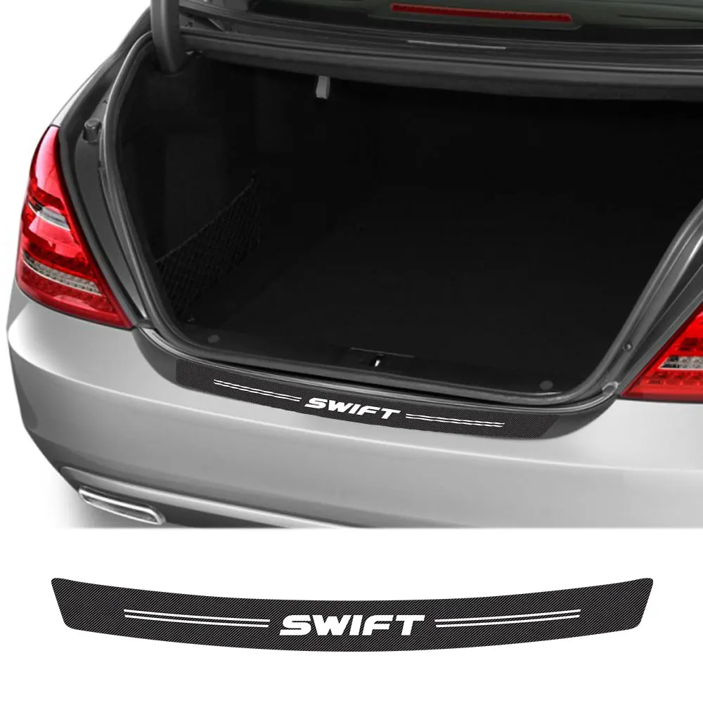 Для Suzuki Swift Автомобильный задний бампер багажник наклейки из углеродного волокна