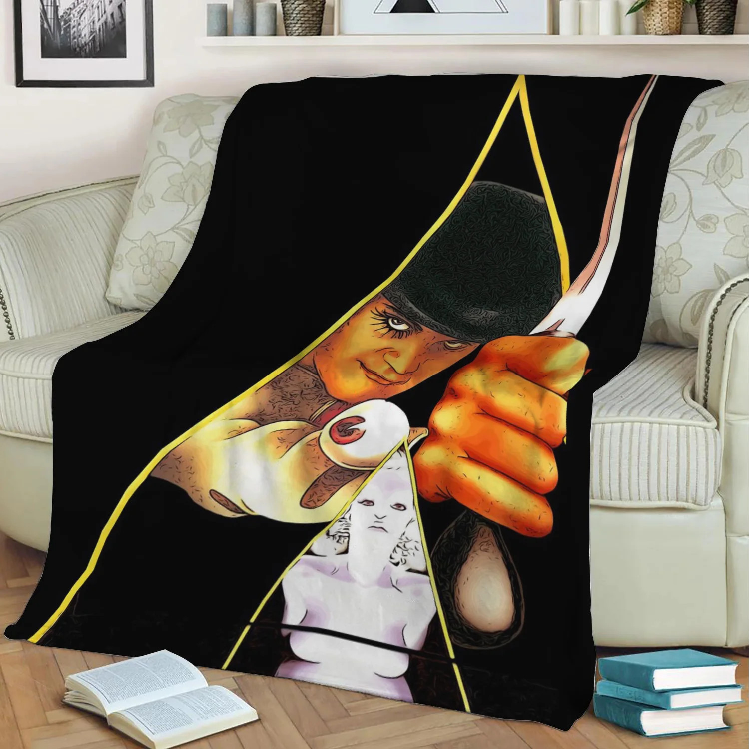

Заводное оранжевое плюшевое одеяло с 3D принтом, накидка на диван, домашний декор, мягкое теплое моющееся одеяло для сна, Прямая поставка
