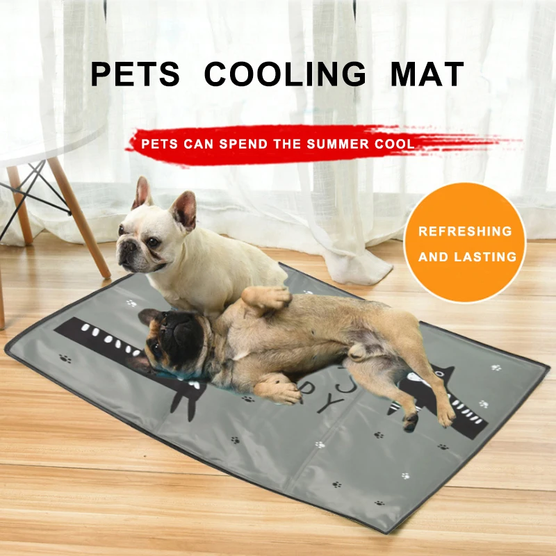 Охлаждающий коврик для питомцев собак плюшевый матрас самоохлаждаемый одеяло