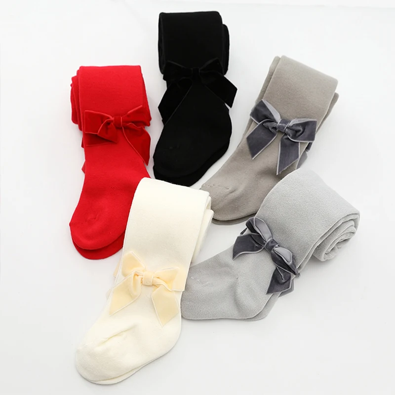 Зимние Колготки для маленьких девочек Сезон осень Теплые плотные бархатные