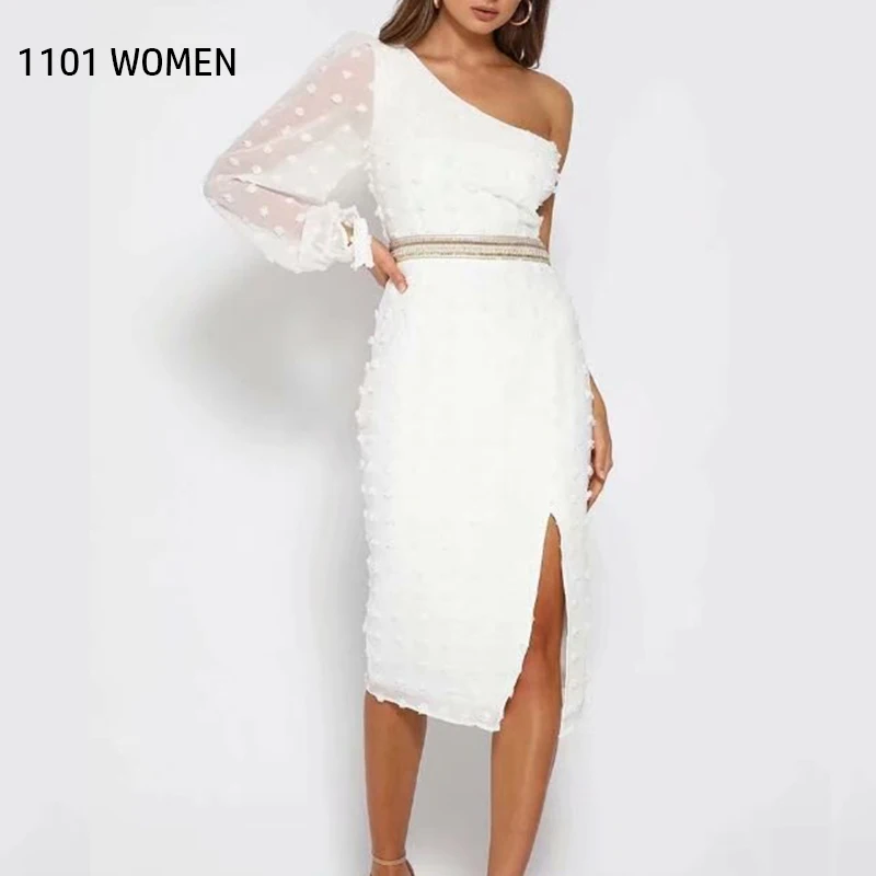 ZA Новое весеннее женское белое жаккардовое прозрачное шифоновое платье с одним