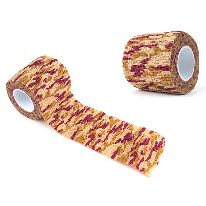 

Outdoor Camouflage Bandage Non-woven Self-adhesive Elastic Bandage Camouflage Bandage Absorbent Gauze Sports Tape Stickers Tape