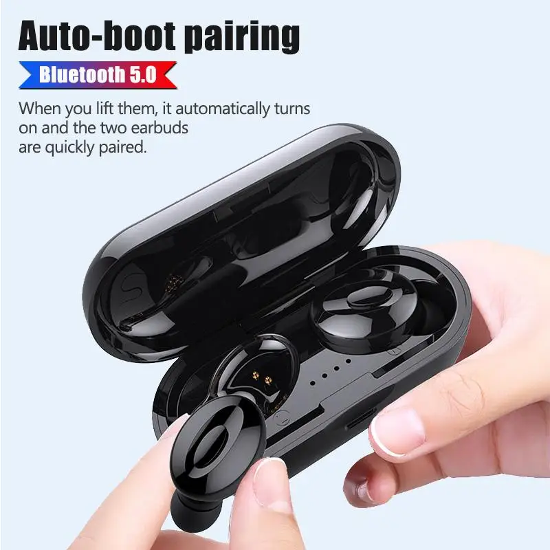 

Mini TWS Wireless Bluetooth Sports In-Ear Stereo Earphones with Charge Box