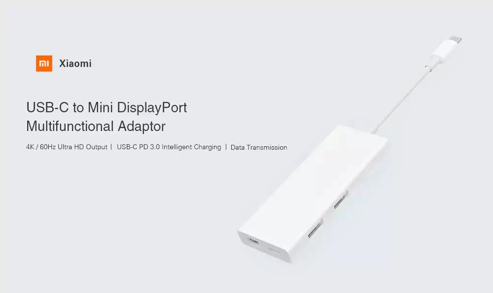 Xiaomi usb type-C к Mini DisplayPort адаптер 4K 60Hz USB-C к Mini DP3.0 конвертер быстрой зарядки для ноутбука Apple MacBook xiaomi