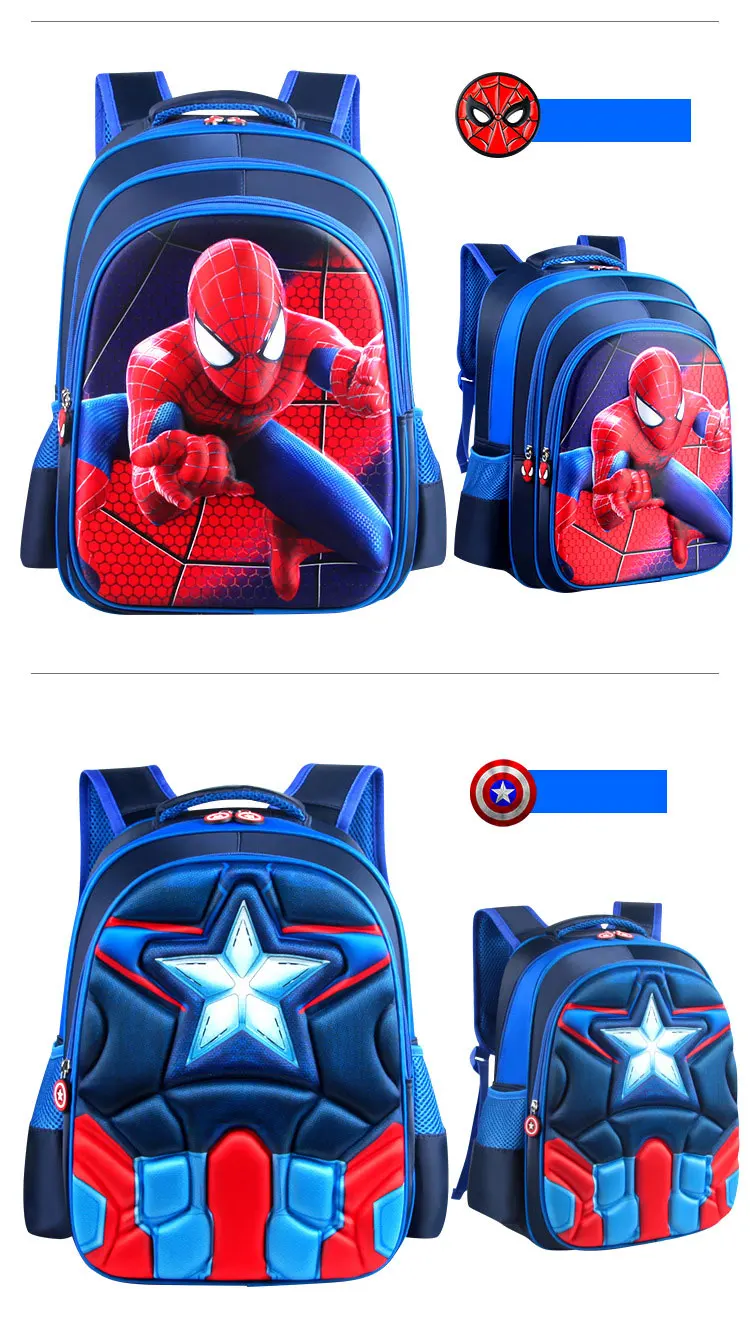 MARVEL, Супермен, Бэтмен, Человек-паук, Bacpac, Капитан Америка, детские школьные сумки для мальчиков и девочек, студенческий рюкзак для молодых людей