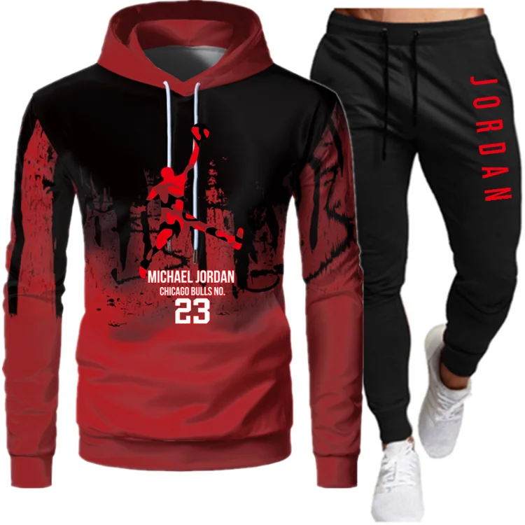

Tracksuit Casual Men 2 Piece Set Hoodies Spring Mens Clothing Pullover Hoodies Pants Tracksuit Men Hombre S-4XL
