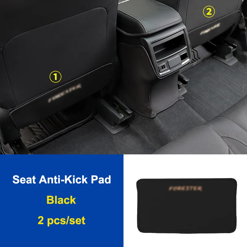 Seat Black B QHCP микрофибра Leathe автокресло анти-удар коврик подлокотник анти-ребенок-удар колодки B столб столбы для Subaru Forester стайлинга автомобилей - Название цвета: Seat Black B