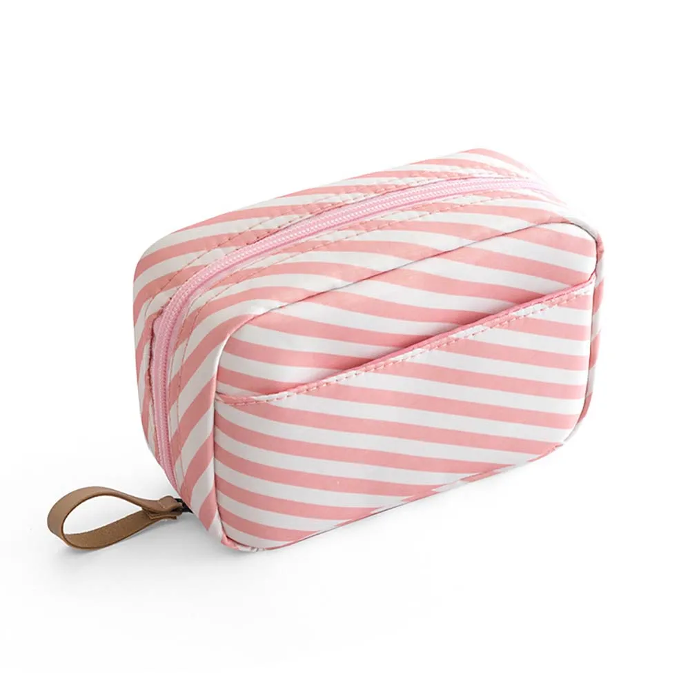 Large stripe Новая сумка для хранения макияжа, органайзер, кактус, косметический Чехол, косметичка для красоты, для макияжа, для путешествий, мини, одноцветная, в полоску, для монет, косметичка - Цвет: Large stripe