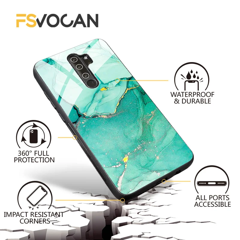 Fashionable Marble Stone Patterned Phone Case Granite Cover For Xiaomi Redmi Note 9 8 Pro Max 8T 10 5G 8A10S 9A 9C POCO X3 M3 F3