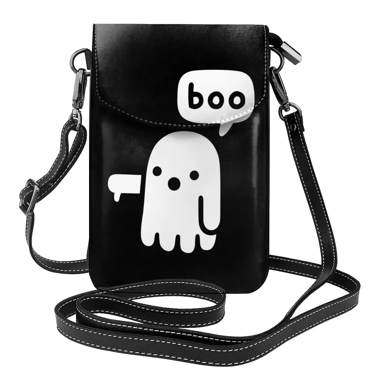 

Призрак неодобрения Хэллоуин Сумка через плечо жуткий мультфильм смешные кожаные женские сумки для улицы